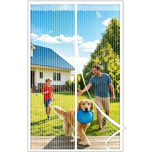 HOWIN Mosquitera Puerta Magnetica Cortina Puerta Sin Taladrar 100x210cm