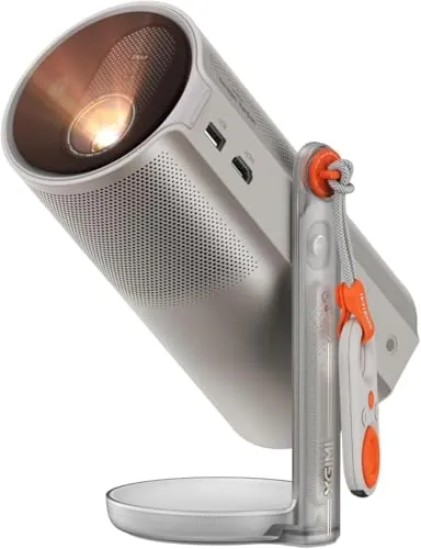 XGIMI MoGo 4 Laser Proyector Portátil, 550 Lúmenes ISO, Batería Integrada 2,5 h, Soporte 360°, 4 Filtros, Google TV con Netflix, 2 Altavoces Harman Kardon 6W