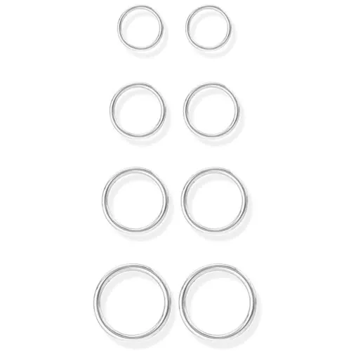 COYUN 8pcs Nariz Anillos Aro Pendientes 20G Clicker Piercing Nariz 316L Acero Quirúrgico Septum Anillo Piercing Oreja Labio Anillo Tragus Hélice Daith Cartílago Rook Pendientes 6mm/8mm/10mm/12mm