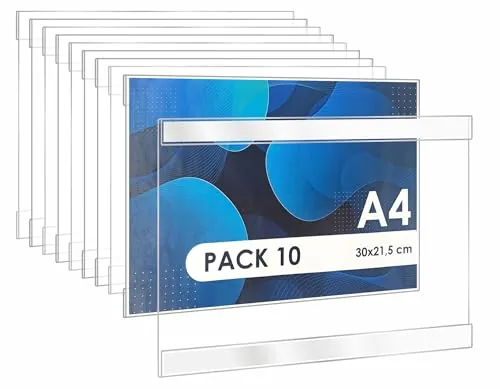 GOYAPRINT Soporte de Pared A4 Adhesivo para Carteles (Horizontal)