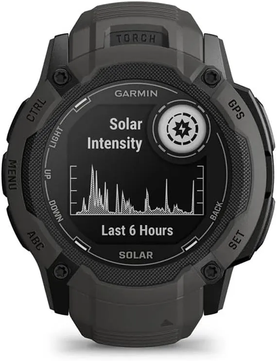 Garmin Instinct 2X Solar, Reloj Inteligente con GPS Resistente al Agua, Carga Solar, Funciones Deportivas, Pulsioximetría, Puntuación de Sueño y Notificaciones del Smartphone, Negro