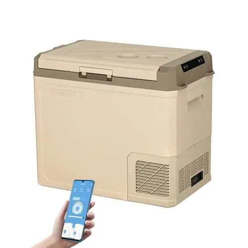Alpicool GE50 50L Nevera Portátil Eléctrica Refrigerador de Coche 12V 24V Mini frigorífico CA 220v para Hogar, Camping, Viajes, Automóvil, 20ºC a 20ºC