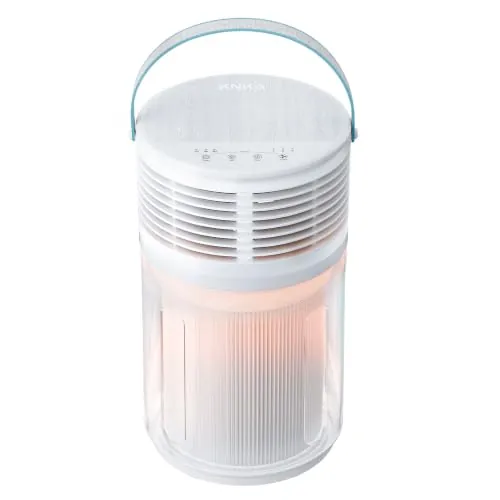 KNKA Purificador de Aire HEPA, Polen y Alérgenos, Compacto, Blanco