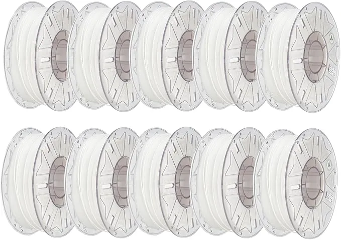 Creality Hyper PLA - Filamento RFID de 1,75 mm, impresión 3D de alta velocidad (30 – 600 mm/s), compatible con K2 Plus Combo CFS, color blanco×10 kg