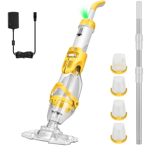 VIVOHOME Limpiafondos de Piscina con Indicador de Batería 4300LPH