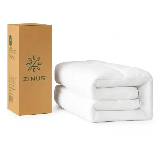 Zinus Topper 135x190 cm para colchón, 5 cm, refrescante con bambú
