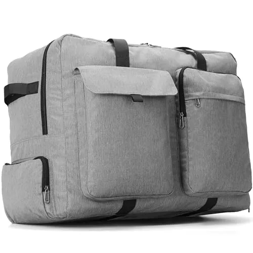 120L Bolsa de Viaje Grande Plegable con Compartimento para Zapatos, Resistente al Agua y al Desgarro. Bolso de Viaje para Hombre y Mujer, Ideal para Mudanzas, Viajes y Fines de Semana