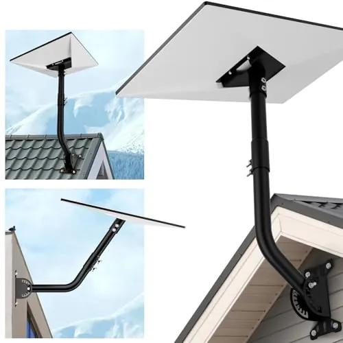 Mwin Soporte Starlink Gen 3, Soporte de Pared Ajustable 180° para Techo, Starlink Internet Satelital Kit con Adaptador y Tubo para Starlink Gen 3