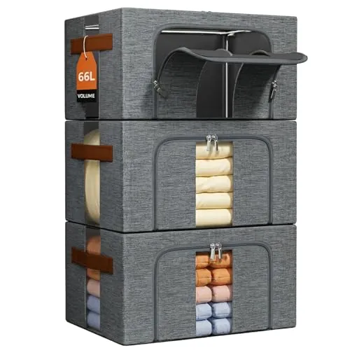 NiuBeBe Caja Almacenaje Ropa Apilables: Bolsas Plegable Metálica Estructura