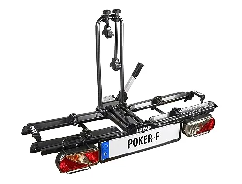 Eufab 12010LAS Raven - Portabicicletas plegable para 2 bicicletas