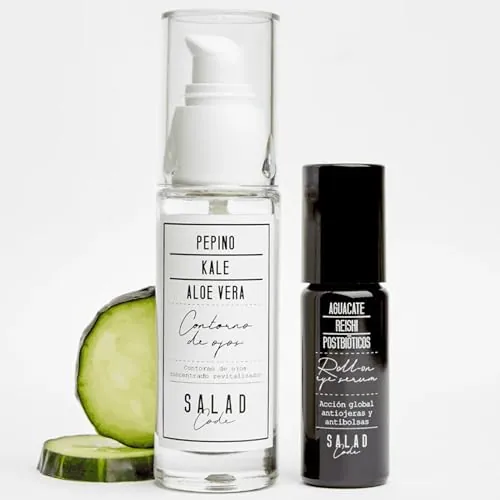 SALAD CODE Pack cuidado de la piel (Pack "Essential" Eyes) Contorno de Ojos + Roll-On Eye Serum – Rutina Antiojeras y Bolsas – Hidratación, Efecto Refrescante y Antiarrugas