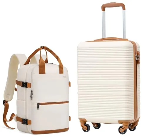 COOLIFE Maleta Cabina 55x35x20 para Ryanair, Mochila Cabina 40x30x20