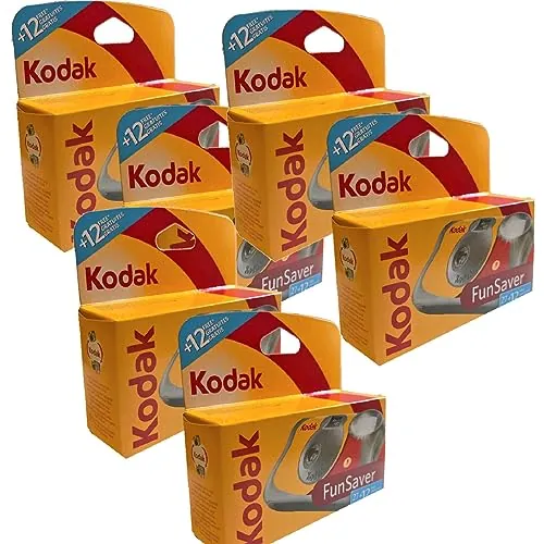 6 cámaras Desechables FunSaver con Flash 800 ISO