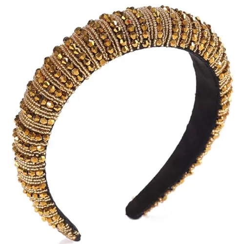 scicent Diadema con purpurina, diadema para mujer, gruesa, acolchada, con lentejuelas, bonita diadema para el pelo diario, para niñas y mujeres, 16425