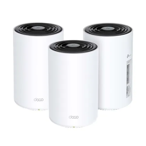 TP-Link Deco PX50 (3-Pack) - Sistema WiFi 6 AI Mesh+PLC, AX3000+G1500 Doble Banda 2.4 GHz/5 GHz, Cobertura hasta 400 m2,Conecta hasta 150 Dispositivos, 3X Puertos GigabIt por Unidad,MU-MIMO