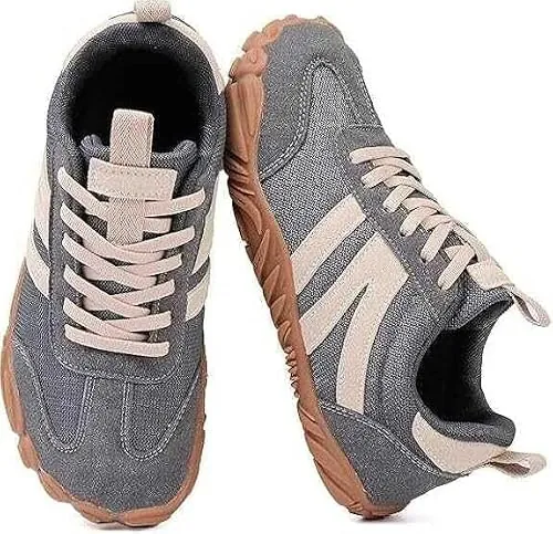 DYISOFY Zapatillas Barefoot Hombre Mujer Puntera Ancha Zero Drop, Gris, 41