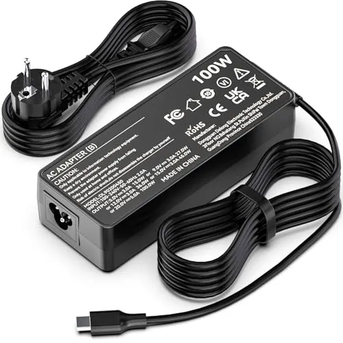 Cargador Portátil USB C 100W,Adaptador de Alimentación 96W 90W 87W 65W 45W | para MacBook Pro/Air, DELL Latitude, Lenovo ThinkPad, HP Spectre X360, ASUS/Acer Chromebook y Más Dispositivos