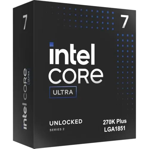 Intel® Core™ Ultra 7 Processor 270K Plus 24 cores (8 P-cores + 16 E-cores) up to 5.5 GHz