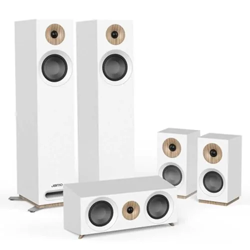 Jamo S 805 HCS 5.0canales Blanco Conjunto de Altavoces - Set de Altavoces (5.0 Canales, Cine en casa, Blanco, Corriente alterna)