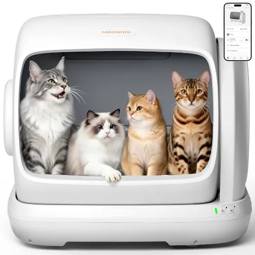 MeoWant Arenero Gatos Autolimpiable 106L,Extra Grande,Entrada Baja