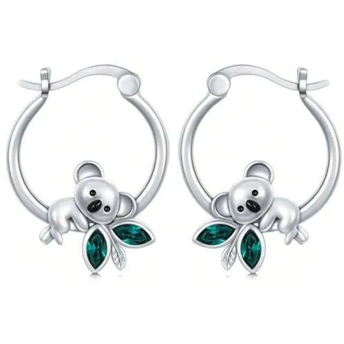 VisageVitalit Aretes circulares en forma de perezoso, Pendientes para mujer, Pendientes para Niña Mujer, Animale con Esmalta Colores Hipoalergénico Lindos Joyería Regalos