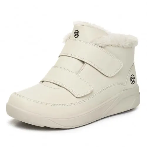 Botas Invierno Diabéticos Mujer Hombre Extra Anchas | Impermeables,Forradas Calientes,suela antideslizante,Botines de nieve,para pies hinchados