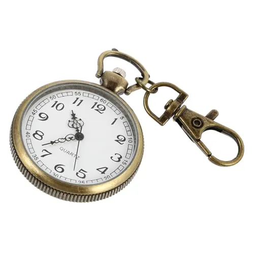 KOMBIUDA Reloj de Bolsillo de Enfermería Diseño de Llavero para Mujer Material de Acero Inoxidable y Cobre Estilo Simple y Funcional para Uso Médico Diario