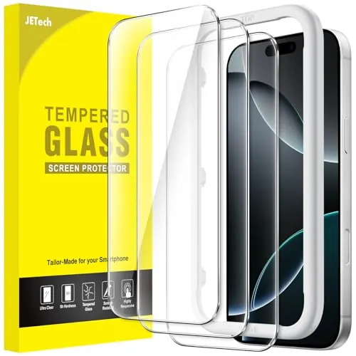 JETech Protector Pantalla para iPhone 17 Pro Max, 3 Unidades