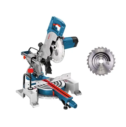 Bosch Professional ingletadora telescópica GCM 80 SJ (1400 W, Ø del disco de sierra: 216 mm, incl. 2 discos de sierra, llave Allen)
