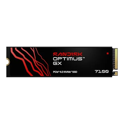 SANDISK Optimus GX 7100 NVMe SSD 2 TB (hasta 7250/6900 MB/s velocidades secuenciales de Lectura/Escritura, PCIe 4.0, M.2 2280, BiCS TLC 3D CBA NAND, SANDISK Dashboard)