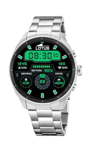 LOTUS Reloj Inteligente Hombre - Smartwatch Hombre de Acero Inoxidable 316L - Resistente al Agua IP65 - Voz IA, Control Música, Cuenta Pasos y Calorías, Teléfono 50206/1 Nexo - Smartime 2nd Gen