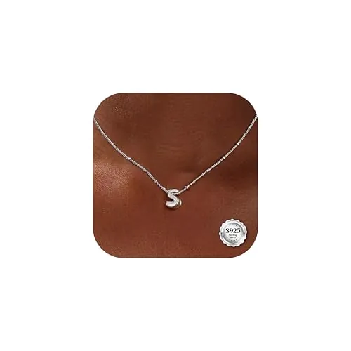 MILACOLATO Collar Inicial Corazón Para Mujer A-Z Collar Personalizado Collana Donna Oro 18K Cadena Plata Collar Nombre Ajustable San Valentin Regalos Originales Para Mujer-SS