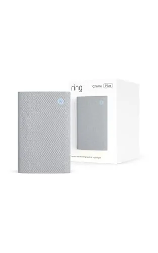 Ring Chime Plus (última generación) | Alertas de audio claras y nítidas para todos los dispositivos Ring | Luz nocturna integrada | Tonos personalizables | Instalación por cuenta propia con enchufe