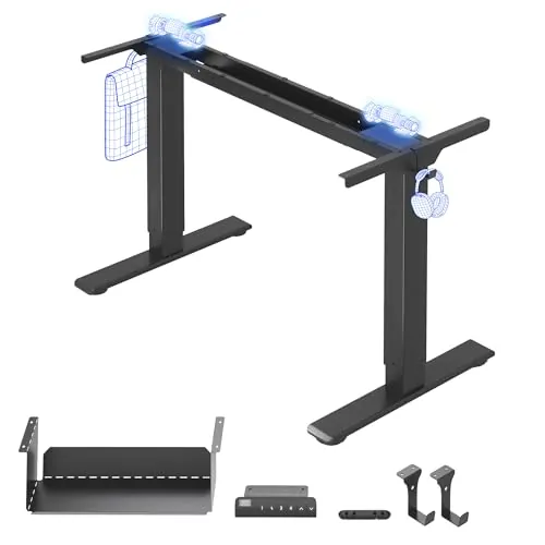 FLEXISPOT E1 Pro Escritorio Elevable Eléctrico, Patas de Escritorio