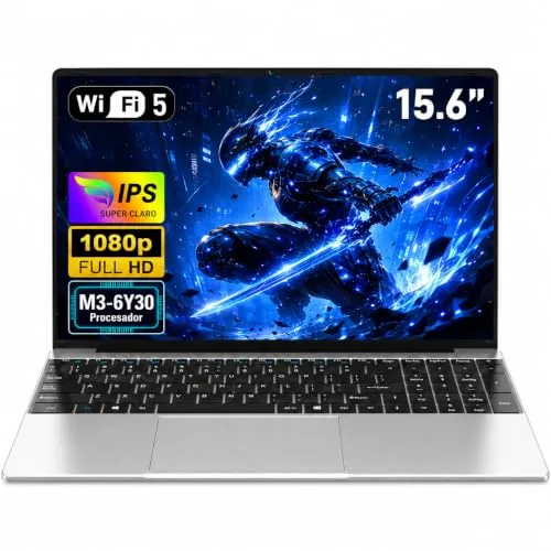 MOONFISH 2026 Pc Portátil Estudio 15,6 Pulgadas, M3 6Y30 16GB RAM 256GB SSD