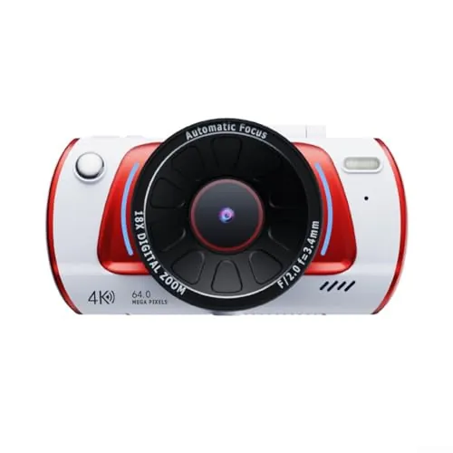 Cámara digital 4K con pantalla abatible y WiFi, soporta fotos y videos de alta resolución, diseñada para vlogs y compartir al aire libre (blanco)