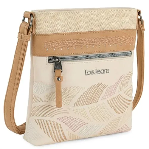 Lois - Bolso Bandolera Mujer elegante. Bolso mujer versátil diseño práctico para diario ideal como Bandolera Mujer moderno y funcional dentro de los mejores Bolsos De Mujer Cierre Cremalle, Beige