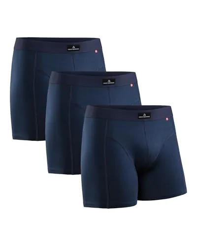 DANISH ENDURANCE Calzoncillos Hombre Boxer Algodon Premium, Pack de 3 y 10, Azul, XL
