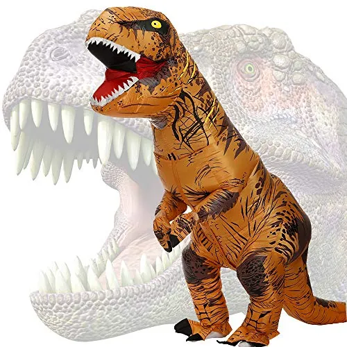 JASHKE Disfraz Dinosaurio Hinchable Adulto Disfraces Dino Hinchables Traje T rex Inflable Adultos de Halloween Carnaval