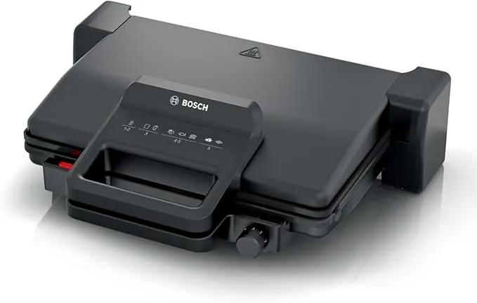 Bosch - Grill, 2000 W, Termostato, Revestimiento cerámico, Negro, TCG3323