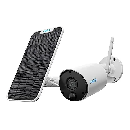 Reolink 2K 3MP Camara Vigilancia WiFi Exterior Solar con Batería Argus Eco