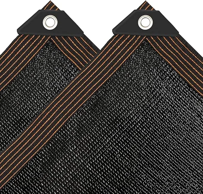 Toldo – 5 x 6 m fijo con ojal 90 % de protección solar, color negro, tela para jardín, terraza, terraza, protección UV, para plantas, casas de agua, ganado