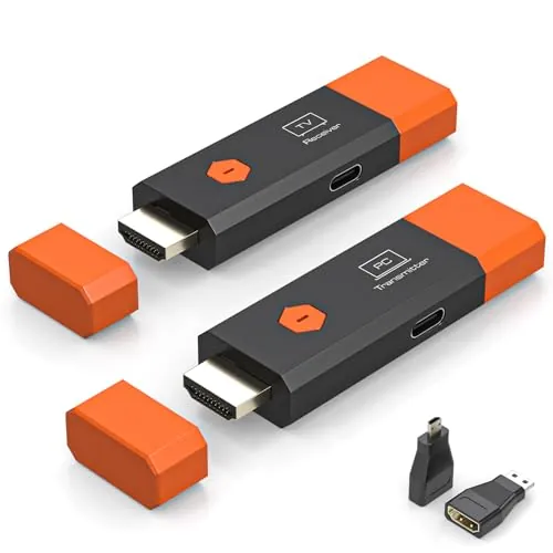 Transmisor & Receptor HDMI Inalámbrico 4K – Doble Banda 5.8G, 150 m, Multi-Pantalla (1RX), Pantalla LED, Plug & Play con EDID (1pcs)