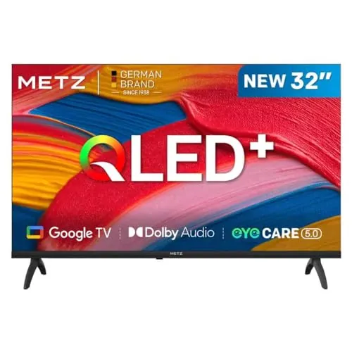 Metz TV 32 Pulgadas Smart TV, 32MQF7000Z, QLED, Smart TV 32 Pulgadas, HDR10, Dolby Audio, Bluetooth 5.1, Negro (DVB-T/T2/S/S2/C ATV, Ci+) 2025