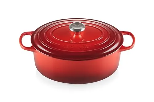 Le Creuset Cocotte oval de hierro fundido, 31 cm, 6, 3 L, Todas Las Fuentes de Calor incluso inducción, Cereza, 21178310602430