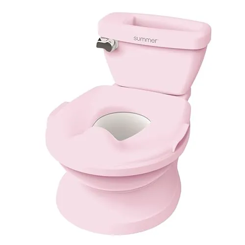 Summer by Ingenuity, Orinal My Size Pro de la coleccin (rosa), inodoro infantil con sonido de cisterna, para nios a partir de 18 meses o hasta 22,7 kilos