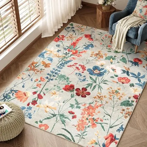 HUGEAR Alfombra Salon Beige 120x170cm Lavable