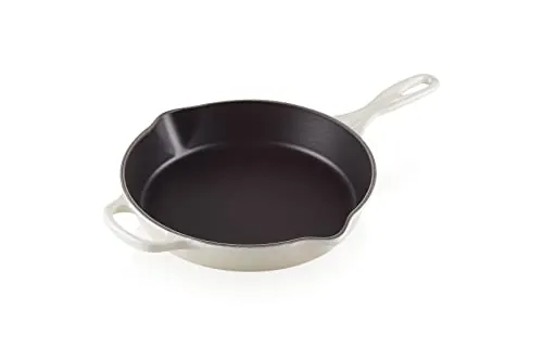 Le Creuset Sartén skillet alta de hierro fundido, 26 cm, 2 litros, Meringue, 20187267160422