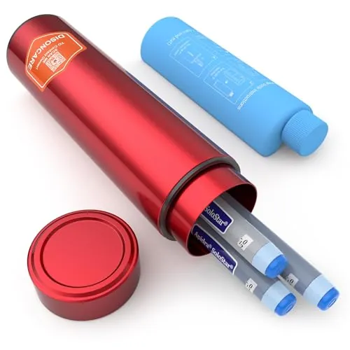 DISONCARE 60H 4 PLUMAS Nevera Portatil Insulina Viaje TSA 2-8℃ Gel Enfriador Medicamentos Pequeña-Estuche Insulina Isotermica para Jeringas y Viales |Bolsa de Diabéticos