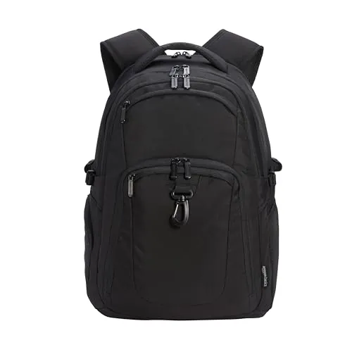 Amazon Basics Mochila de viaje para portátil de 17 in / 43.1 cm, Negro